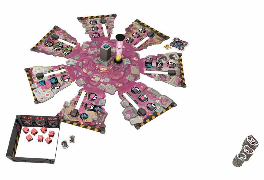 Preparação Conecte as peças do centro da cidade de acordo com o número de jogadores e coloque a cidade montada no centro da mesa.