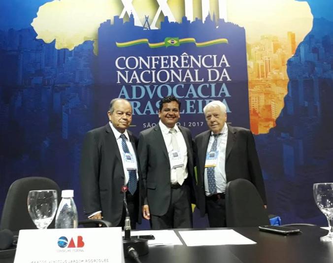 O evento foi presidido por Marcos Vinicius Jardim Rodri-gues, além de contar com o secretário Luiz Saraiva Correia e o relator Luiz Henrique Cabanellos Schuh.