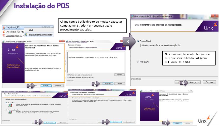 Atualização do POS. O Download também é feito pela página inicial do ERP.