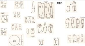 Henry Luydy Abraham Fernandes Figura 4 - Acompanhamentos funerários de Piragiba. Pingentes em dente de animais: A, F, G, H, L, N, O e P. Ponta em dente: B. Ponta em osso: D.