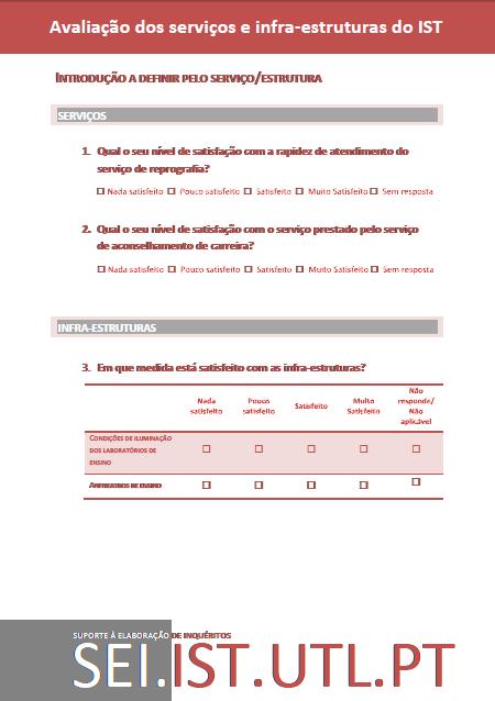 SEI - INQUÉRITO POR QUESTIONÁRIO 1- OBJECTIVOS motivação