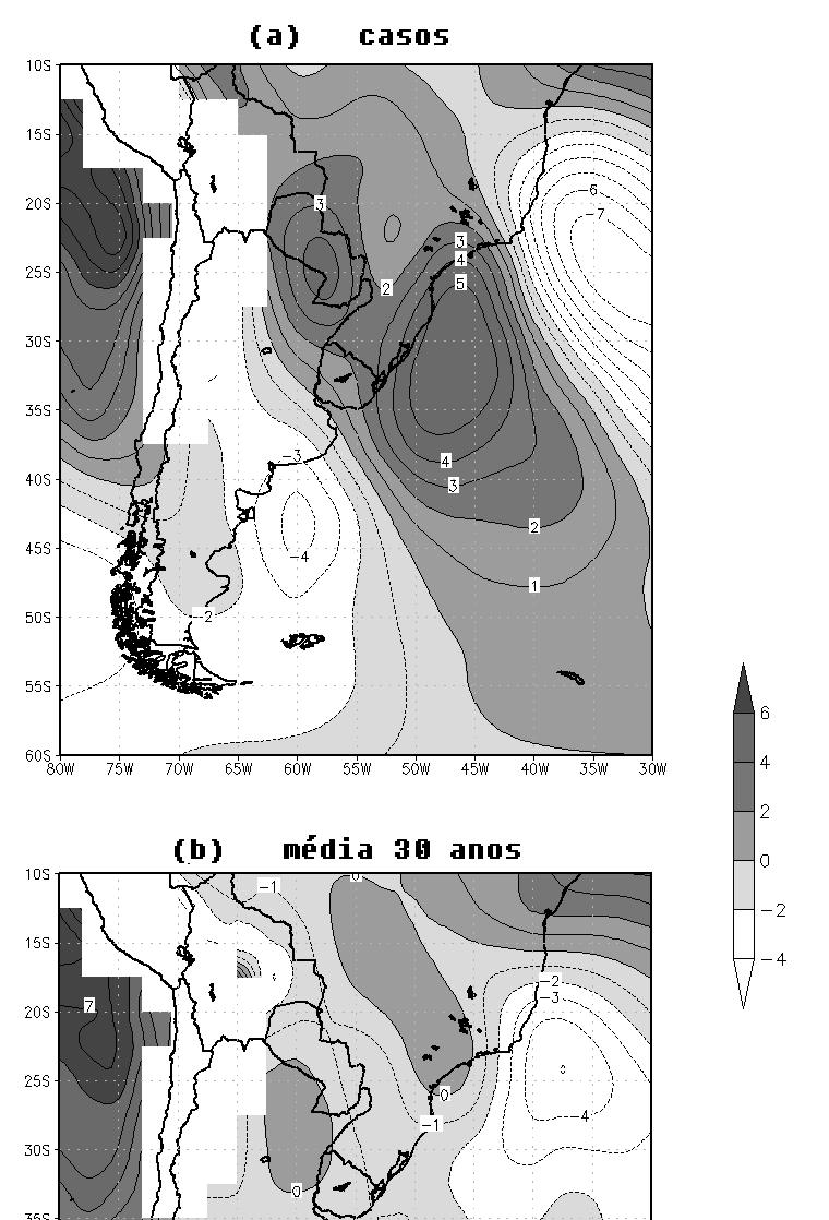 45 Enquanto que a componente meridional do fluxo de umidade se mostrou mais influente durante os casos selecionados (Figura 3.