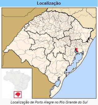 Ao todo 27 bacias hidrográficas influenciam a cidade. Figura 1: Localização de Porto Alegre RS.