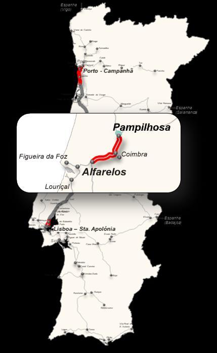 LINHA DO NORTE TROÇO ALFARELOS PAMPILHOSA CONCLUSÃO DA