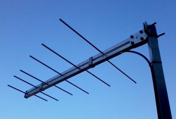 Essa antena possui um principio de funcionamento simular a antena Yagi. O irradiador induz correntes nos elementos adjacentes produzindo o efeito de direcionalidade.