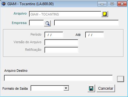 GERAÇÃO DO ARQUIVO Após validação dos dados de Pré-Requisitos, preencher as informações solicitadas para a tela de Geração e subtela de Geração de acordo com o que estiver solicitado em cada aba