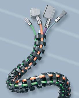 ROBOTRAX Esteiras Porta Cabos para movimentos 3D Para movimentos tridimensionais Construção aberta Rápida e fácil instalação dos cabos