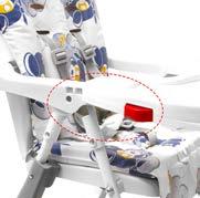 ideal para bebês de até 15 Kg Acolchoado removível Assento e encosto acolchoado em