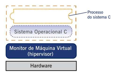 entre o hardware e o sistema operacional, e oferecem uma máquina virtual para o Sistema Operacional (SO).