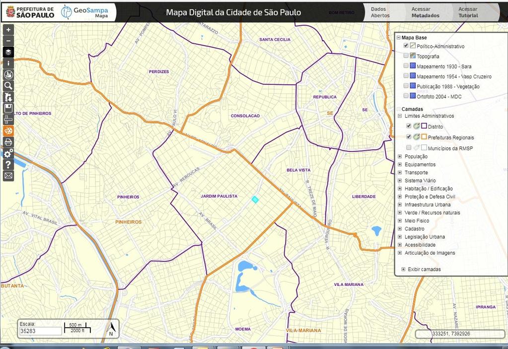 Divisão da Cidade em Distrito - Setor Quadra - Lote Como o território da Cidade