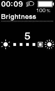 Brightness (Brilho) < SC-E6010 > O brilho da iluminação de fundo pode ser ajustado conforme necessário. 1. Pressione -X ou -Y para ajustar o brilho.