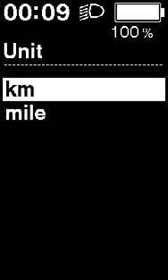 < SW-E6000 > Itens configuráveis Características km Exibição em Km mile Exibição em milhas < SW-E6010 > <