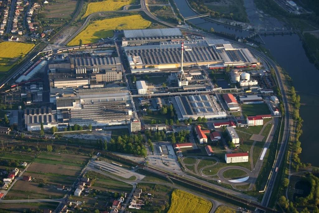 PROJETO CONTINENTAL- KLÜBER Objetivo: Imagem aérea da fábrica em Púchov Redução do consumo de energia do misturador de borracha através do tratamento da