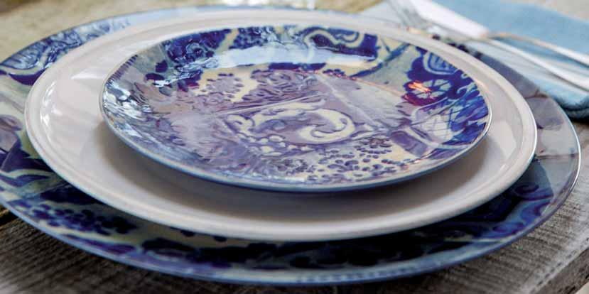BLUE TILE Charger plate/platter Prato