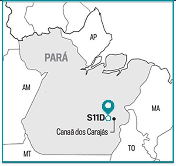 O QUE É O PROJETO S11D Localizado no município de Canaã dos Carajás, no sudeste do Pará, o S11D é o maior complexo minerador da história da Vale.