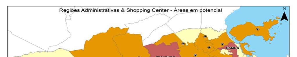 Figura 4: Áreas em potencial para instalação de shopping center.