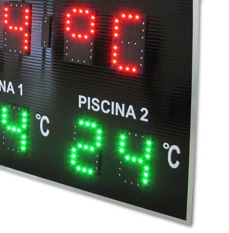18cm digit display to see hours and temperature alternately.