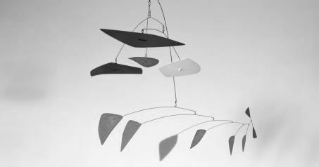 sua composição. ARTE CINÉTICA Alexander Calder visitou o ateliê de Mondrian e ficou muito impressionado.