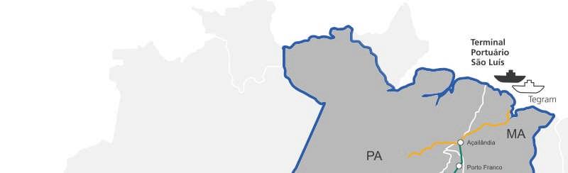 O corredor Centro Norte da VLI Com posição geográfica privilegiada, o corredor contribui para o fomento e o desenvolvimento da