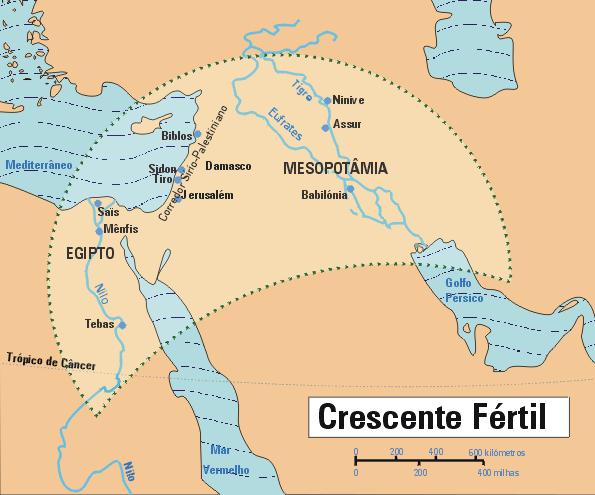 1 - O CRESCENTE FÉRTIL: Berço das primeiras