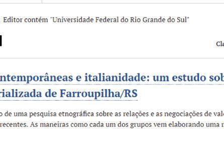 Figura 8: Resultados da Busca Avançada com campos Após os resultados serem gerados há, ainda, a opção de ordenar os resultados da pesquisa por título, autor ou data