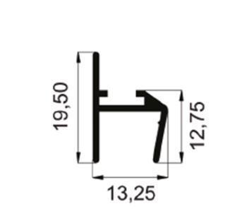 VIDROTEMPERADO AGRK-008 Peso : 0,607 kg/m AGRK