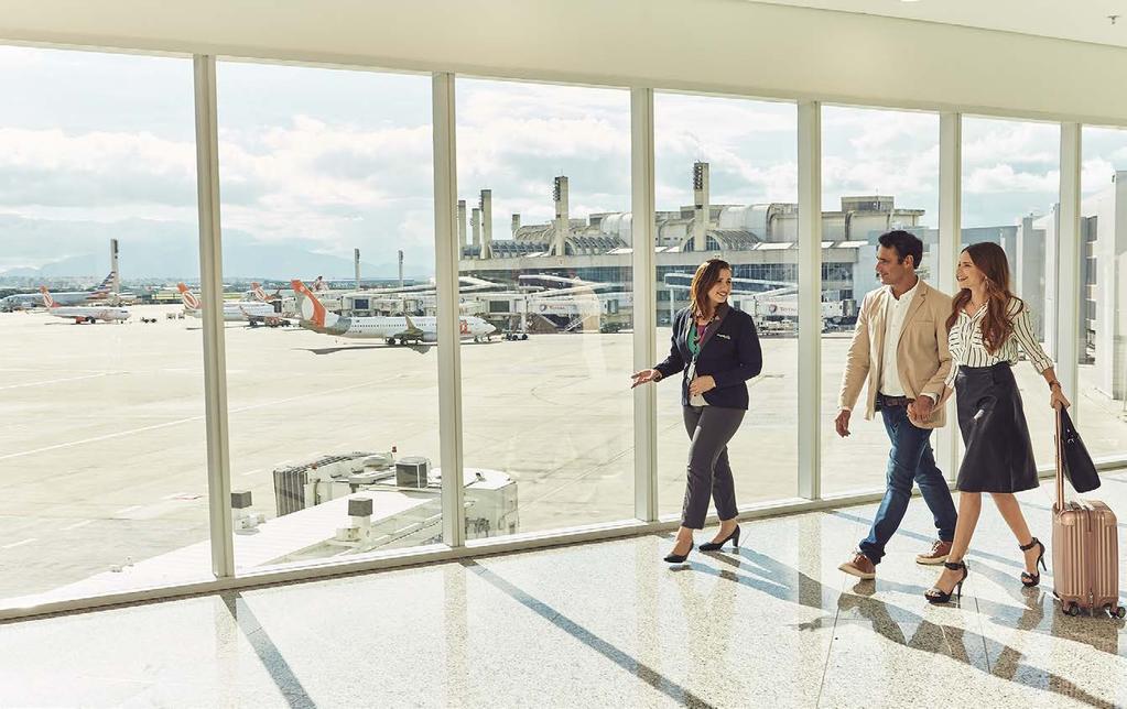 EXPERIÊNCIA EXCLUSIVA & HOSPITALITY Meet & Greet Serviços diferenciados combinando privacidade e agilidade, independente da classe de viagem Embarque Recepção na entrada do aeroporto Assistência para