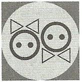 32. O símbolo ao lado está desenhado nas placas do Parque das Nações que assinalam a localização dos lavabos. As quatro figuras a seguir representadas foram desenhadas com base nesse símbolo.