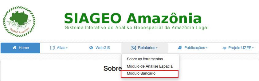 Acesso ao Portal SIAGEO Amazônia Ao clicar no botão Acessar o SIAGEO, a página inicial de cadastro e acesso é apresentada,