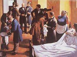 Fases da cirurgia anti-séptica Semmelweis, 1847 Médico húngaro que observou a maior incidência de infecções puerperais.