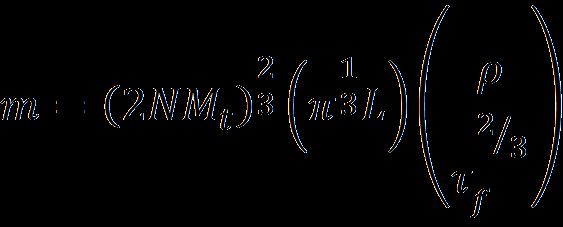 Resolvendo a expressão anterior (7) em função da massa
