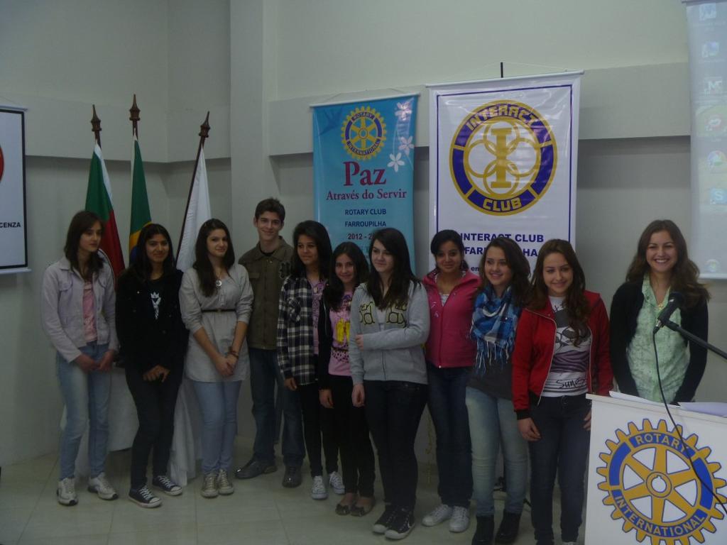 Novas Gerações Rotary Club Estrela promove palestra com Rotaracts e Interacts Rotary Club Farroupilha funda Interact No dia 04 de agosto, ocorreu a cerimônia de fundação do Interact Club Farroupilha.