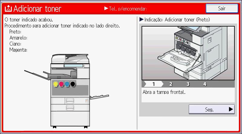 9. Adicionar Papel e Toner Quando remover papel encravado ou substituir o toner, evite derramar toner (novo ou usado) para o vestuário.