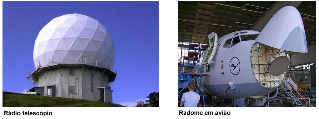 1 Radome utilizado em antena de micro-ondas. O radome não é feito de qualquer material, ele é especialmente desenvolvido para permitir a passagem da onda eletromagnética.