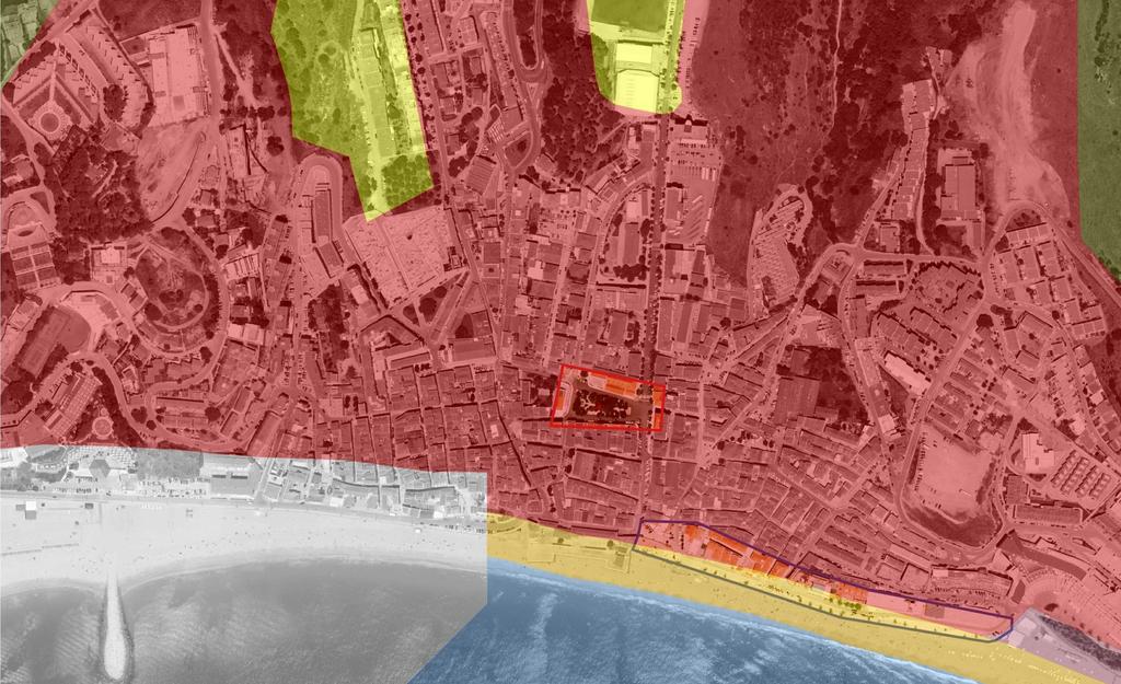 Área de Intervenção - Sesimbra análise pdm Condicionantes Síntese : Limite área estudada Áreas Urbanizadas e