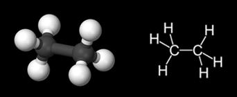 LIGAÇÕES COVALENTES Estrutura de Lewis para moléculas de Etano C 2 H 6 - O átomo de C é o átomo central.