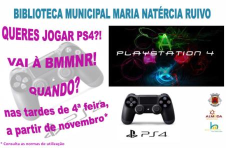 Biblioteca Municipal Maria Natércia Ruivo Queres jogar PS4?
