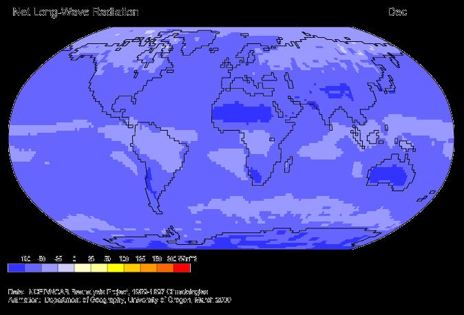 Distribuição geográfica do balanço de calor
