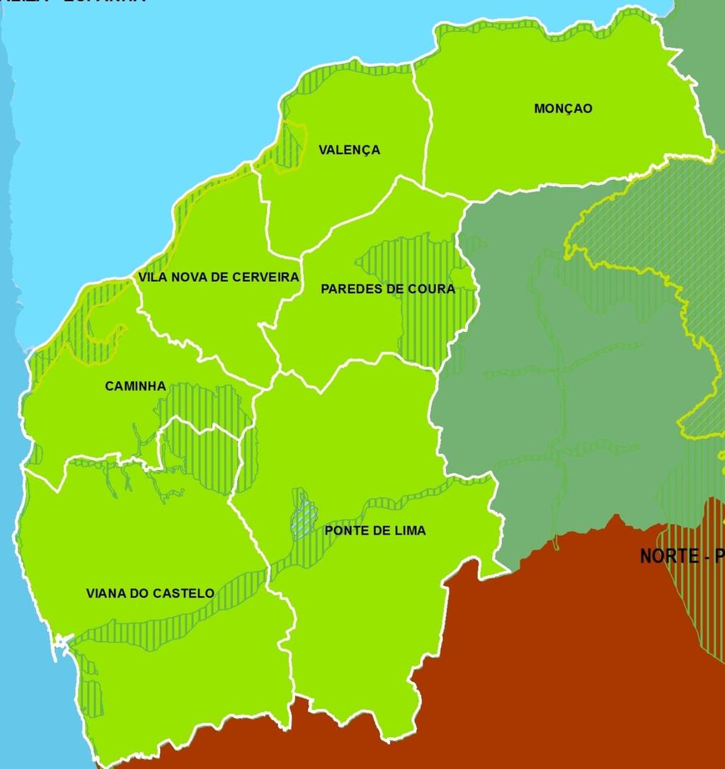 Áreas Protegidas e Classificadas 2 APPL Corno do Bico Lagoas Bertiandos e São Pedro de Arcos 5 SIC