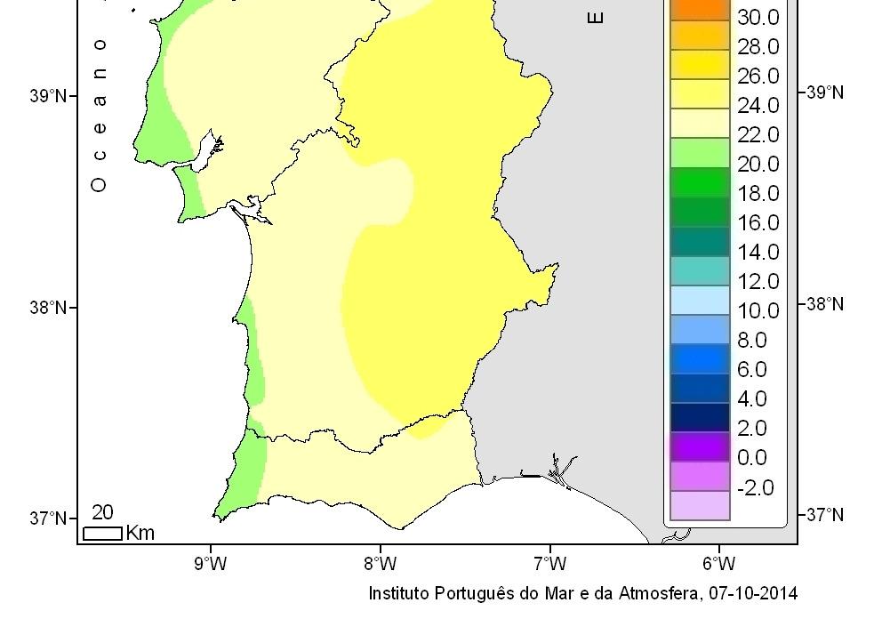 Algarvio e na região de Lisboa. Na 2ª década os valores foram inferiores ao normal em alguns locais do interior Sul e também na região de Lisboa.