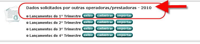 9. Caso haja alguma solicitação de dados, clique em Cadastrar para cadastrar os dados solicitados manualmente ou clique Importar, caso possua o arquivo.txt nos padrões necessários: 10.