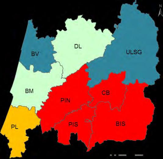 DISTRIBUIÇÃO ESPACIAL DA RAZÃO PADRONIZADA DE INTERNAMENTO DE QUEDAS