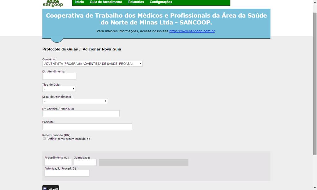 6/27 Observações: O WEBSIOS faz a leitura de número de carteira de pacientes que já estão registrados no SIOS.