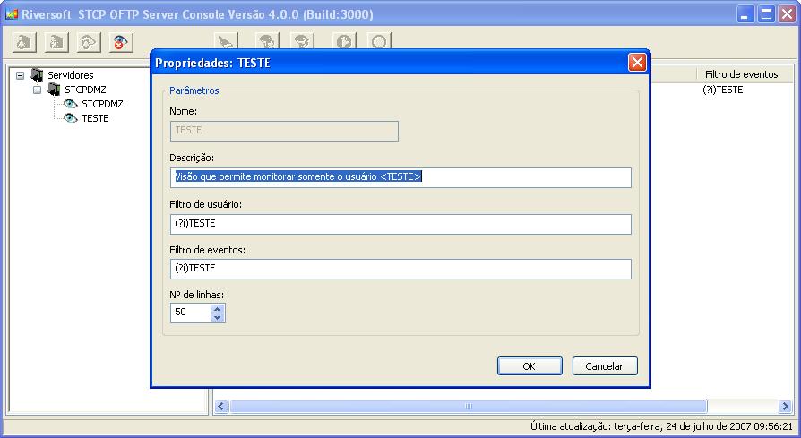 1.6. Como editar os dados de uma visão 1.6.1. Para editar os dados de uma visão, clique sobre o nome da visão desejada com o botão direito do mouse e escolha a opção Editar.