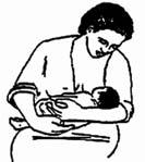 A posição deficiente pode ser reconhecida por qualquer um dos seguintes sinais: o pescoço da criança está torcido ou estendido para frente; o corpo da criança não está voltado para o corpo da mãe; o