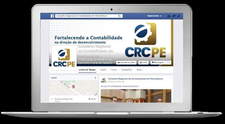Facebook Todas as atividades realizadas pelo CRCPE, ou participações em eventos específicos, são informadas aos