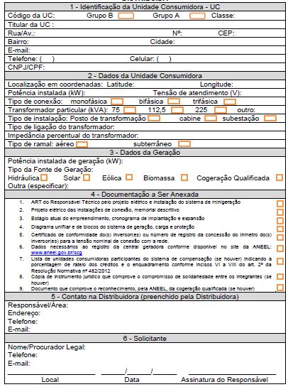 Anexo IV FORMULÁRIO DE SOLICITAÇÃO