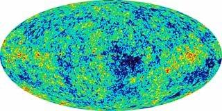 13 O Princípio Cosmológico Figure: Mapa com as flutuações de temperatura da radiação cósmica de fundo