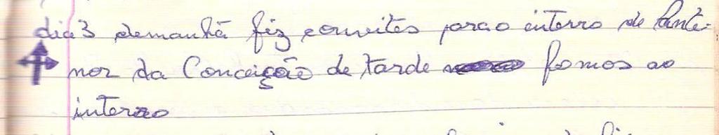 136 Há uma atividade de resposta, uma responsividade ativa à qual o autor Aldo responde: e a pedido do Rudis eu era para ir junto com o Idemar Wregue no cemitério dos Folhas preparar a cepultura.