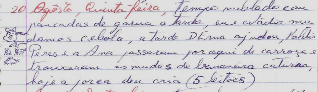 O acompanhamento é completado pela ação do próprio agricultor que, no próximo dia, dedica-se a colocar o suco 49 nas armadilhas, evento que ele também inscreve no diário.